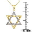 thumbnail image 3 of Handcrafted 10kt Gold Star of David Charm Pendant, 3 of 3