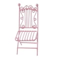 thumbnail image 1 of 1:12 mesa sil muebles conjunto miniaturas Mini juego de mesa de jardín accesorio de hierro forjado manualidades decoración ornamento Silla Rosa Hugo juguetes de escritorio en miniatura, 1 of 7