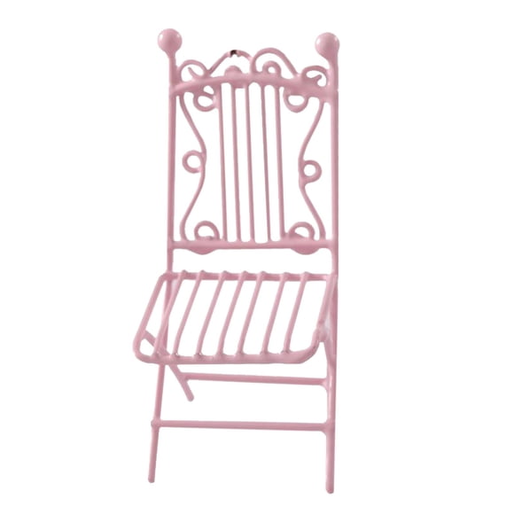 1:12 mesa sil muebles conjunto miniaturas Mini juego de mesa de jardín accesorio de hierro forjado manualidades decoración ornamento Silla Rosa Hugo juguetes de escritorio en miniatura