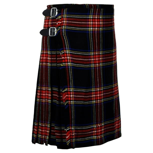 Black wool cheap kilt