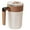 brown, variant on Automatic Stirring Mug with Temperature Display Rechargeable Electric Mixing Cup Rotating Beverage Mixer