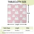 thumbnail image 2 of Pink Halloween Ghosts Square Fitted Tablecloth with Elastic Edge,Square Table Cover,Washable Elastic Table Cover for Home Kitchen Party Decor 34"x34", 2 of 6