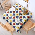 thumbnail image 2 of Pioneer Flower Floral Print Pattern Square Tablecloth, Waterproof Wipeable Spillproof Washable Table Cover for Home Kitchen Party Decor, 60"x60", 2 of 6