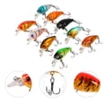 thumbnail image 3 of 9 unids/bolsa Señuelos de Pesca de plástico anzuelo bajo pequeño aparejo de Crankbait gordo 4,5 cm/4g, 3 of 8