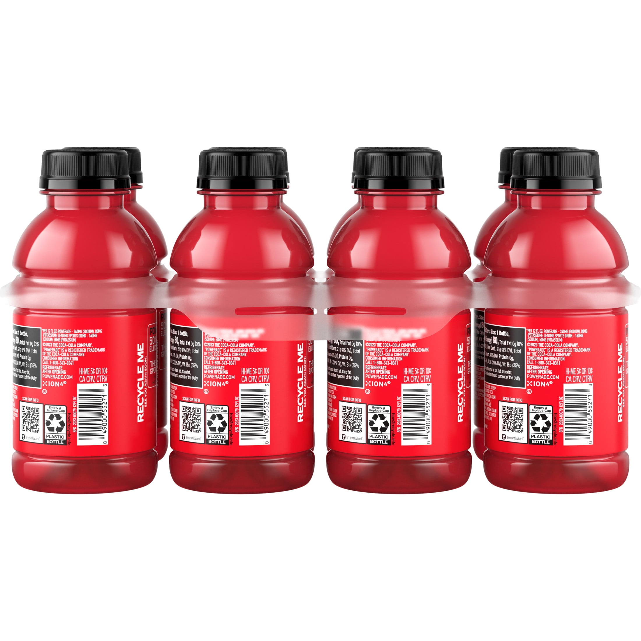 Powerade Fruit Punch Electrolyte Sports Drink, 12 fl oz Bottles, 8