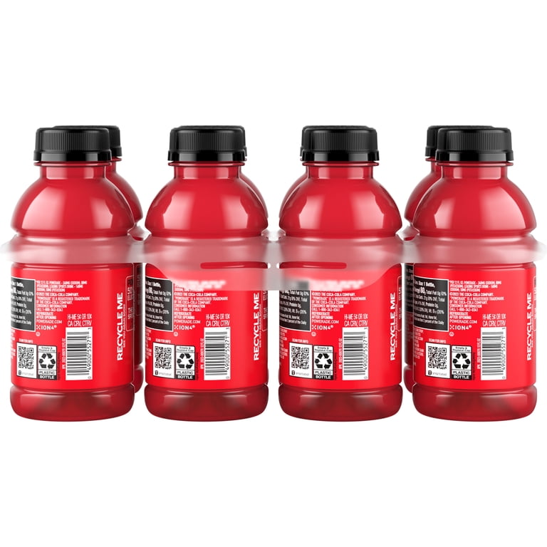 Powerade Fruit Punch Electrolyte Sports Drink, 12 fl oz Bottles, 8