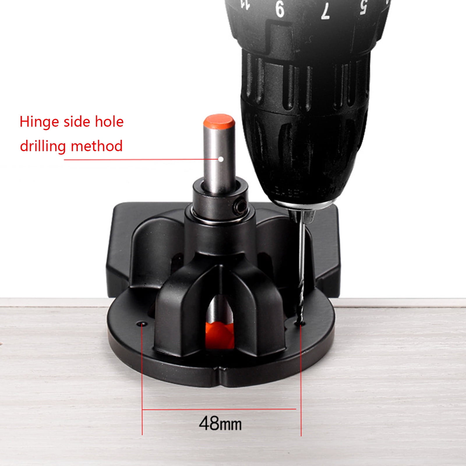 Compact Hinge Hole Drilling Guide 35mm Hinge Jig Concealed Woodworking Hole Puncher for Kitchen Cabinet Doors Hinges