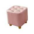 thumbnail image 4 of Reposapiés cuadrado pequeño, taburete para cambiar zapatos, taburete para pies, sofá, taburete para té, asiento, silla, reposapiés para mesita de Rosa, 4 of 9