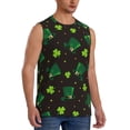 thumbnail image 2 of Uemuo St. Patrick's Day8 Pattern Men's Sleeveless T-Shirt,Muscle Athletic Tank Top, Moisture-wicking Quick-dry Breathable Classic Tee Top for Gym Run Outdoor Sports-XX-Large, 2 of 8
