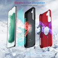 thumbnail image 2 of Hidden Series Galaxy S22 Plus Case 5G,[Heat Dissipation][No Fall-Off Kickstand] 360°Metal Ring, 15Ft Military Grade Shockproof Phone Case for Samsung Galaxy S22 Plus 6.6 Inch, Red, 2 of 13