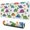 White Cartoon Dinosaurs-3, variant on Long Mouse Pads for Desk,White Cartoon Dinosaurs Leaves Pattern Desk Mats on Top Of Desks, Desk Mouse Pad Extra Large with 3mm Non-Slip Base and Stitched Edge for Gaming,Office,Work,Home 31.5"x11.8"