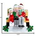 thumbnail image 6 of Personalized Family of 3 on Park Bench Christmas Tree Ornament 2024 - First Christmas Together Decor, 6 of 10