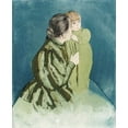 thumbnail image 2 of Cassatt, Mary 15x18 Black Ornate Wood Framed with Double Matting Museum Art Print Titled - Peasant Mother and Child, 2 of 4