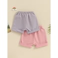thumbnail image 4 of Biekopu Kids Summer Casual Workout Shorts Solid Color Drawstring Beach Shorts with 2 Pockets, 4 of 8