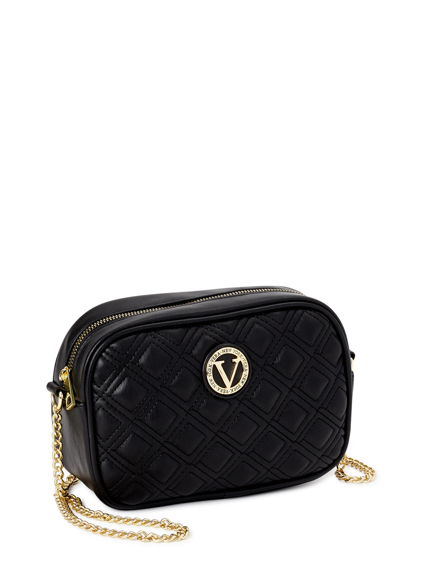 Vera New York Women's Marina Quilted Crossbody Handbag with Chain Straps Black - image 2 of 5