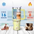 thumbnail image 4 of 40oz Daisy Tumbler with Handle & Straw, Stainless Steel Insulated Cup, Leak Proof Travel Mug, Keeps Drinks Hot/Cold, Nurse Coffee Cup, Gifts for Women Men, 4 of 7