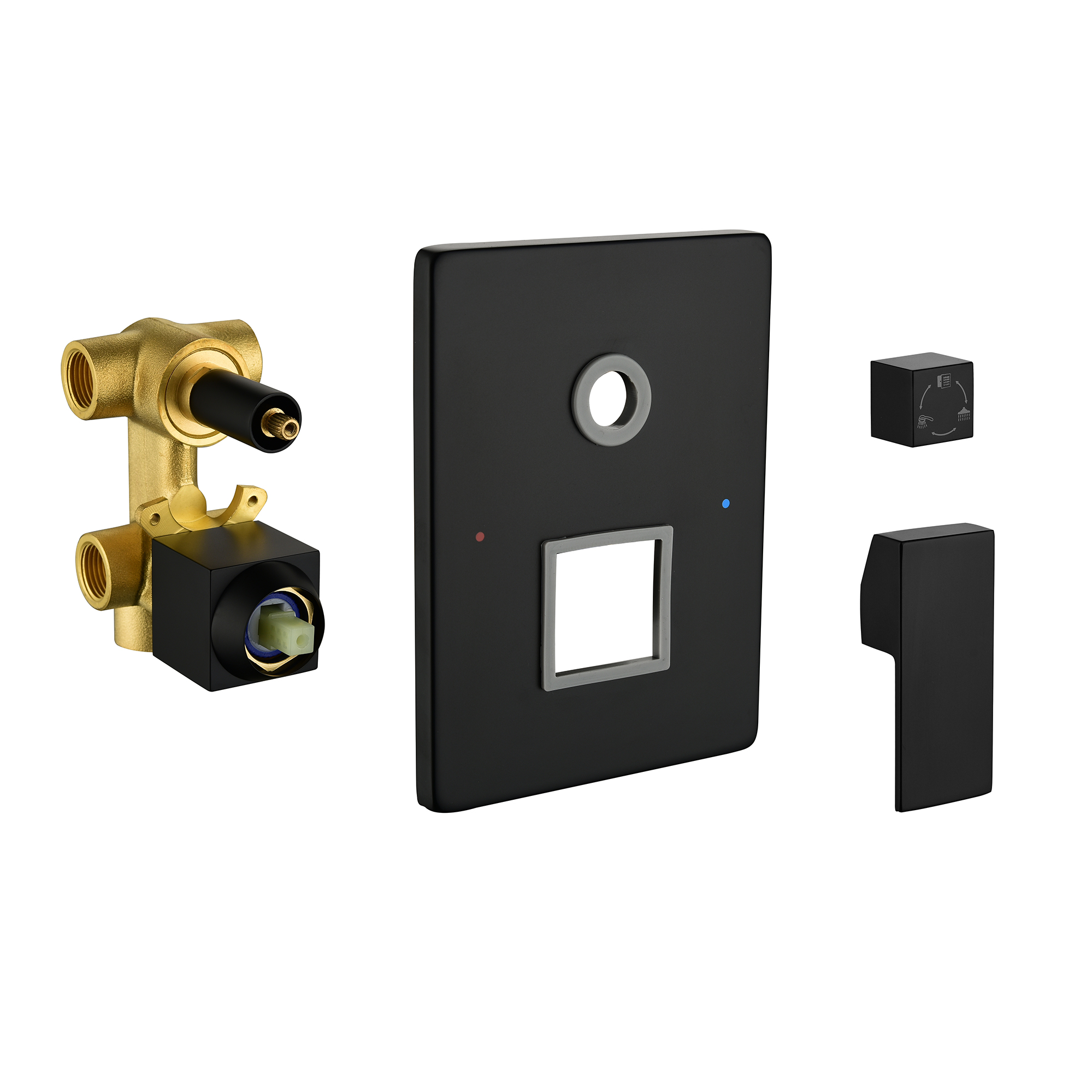 10" Full Body Shower System with Jets, Square Rainfall Shower Head