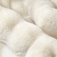 thumbnail image 2 of ROSEKIND Ultra Soft Cozy Faux Fur Throw Blanket, Fuzzy Plush Thick Bubble Blanket| White|50x60inch, 2 of 8