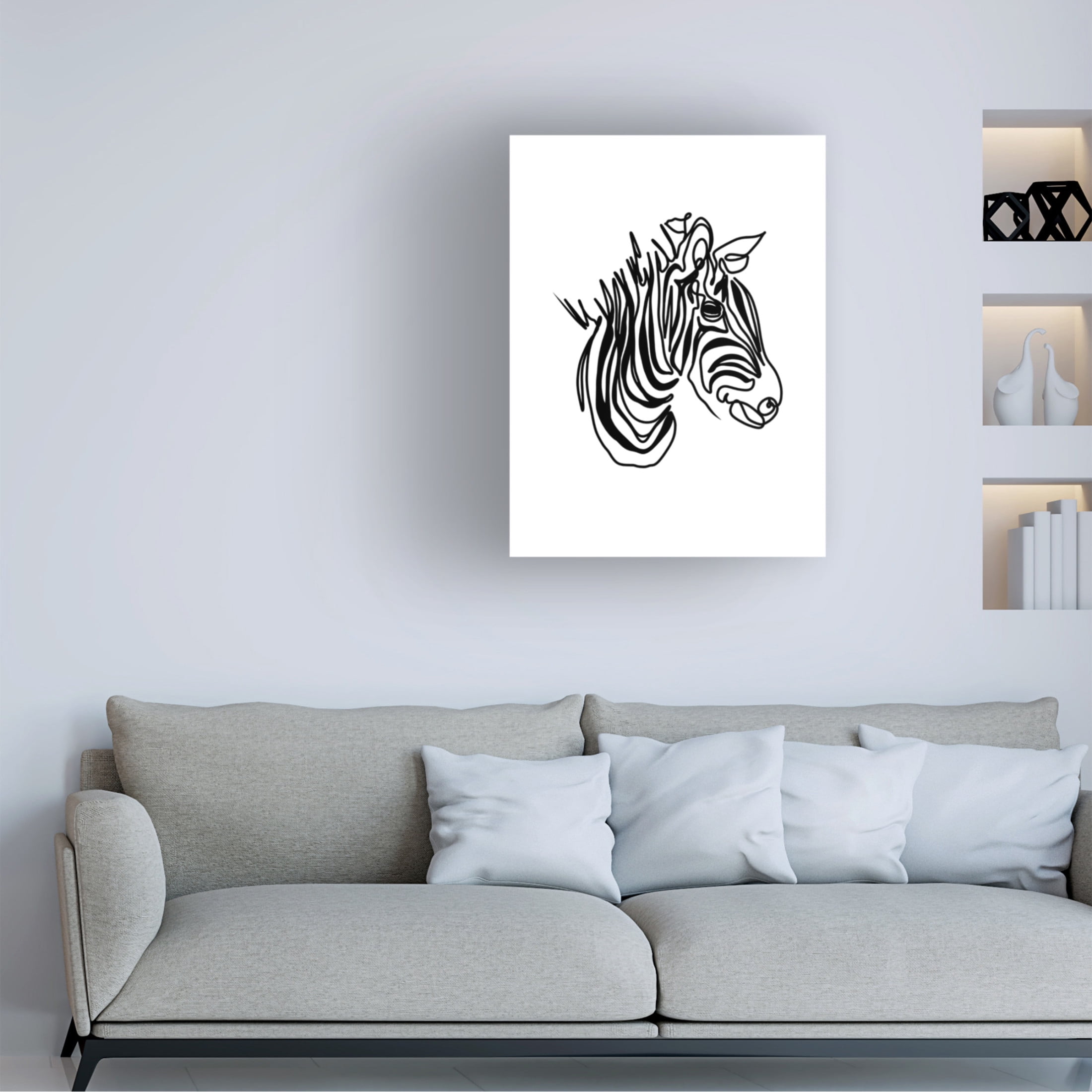 Trademark Fine Art Hanna Lee Tidd The Zebra Canvas Wall Art