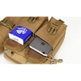 thumbnail image 4 of Riñonera táctica, riñonera militar, riñonera militar, cinturón utilitario, mochila EDC, color negro, 4 of 5