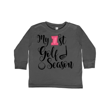 

Inktastic my 1st golf season Gift Toddler Toddler Girl Long Sleeve T-Shirt