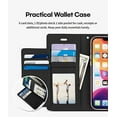 thumbnail image 3 of Entronix Wallet Case for iPhone 14 Pro, PU Leather [6 Slots] Card Holder Flip Stand, Black, 3 of 3