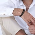 thumbnail image 5 of DESIGNICE Men’S Brown Braided-Leather Bracelet, Stainless-Steel “Love You Forever” Engraving, Gifts for Dad Husband Boyfriend Son Grandson Brother Nephew Uncle, 5 of 7