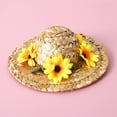 thumbnail image 6 of Pet Sun Hat High Durability Cute Appearance Eye-catching Floral Style Lovely Pet Cat Dog Woven Straw Hat Pet Supplies, 6 of 7