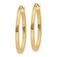 thumbnail image 2 of 14k 2mm Oval Hoop Earrings, 2 of 3