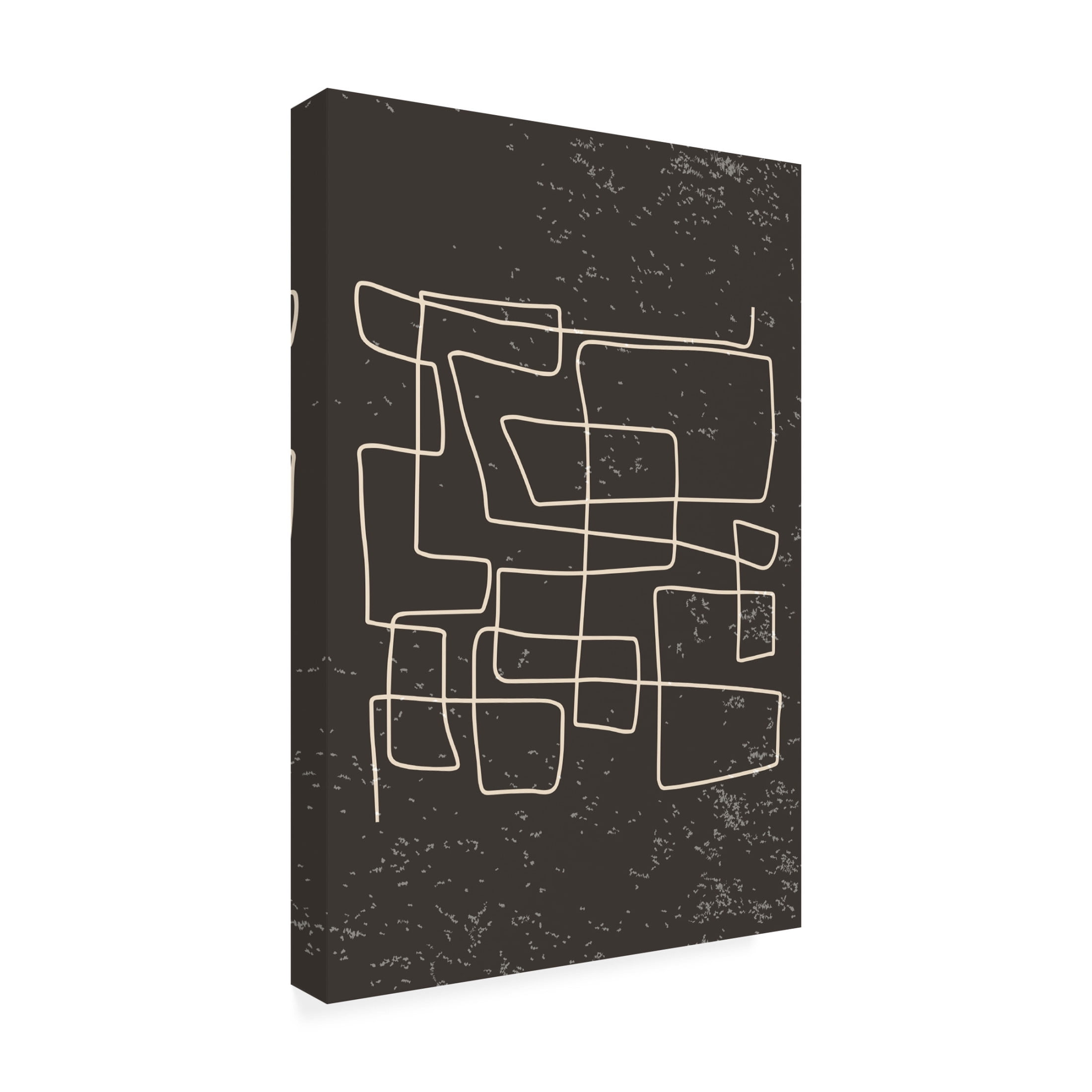 Trademark Fine Art jay stanley  Black and White One Line 3 Canvas Wall Art