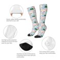 thumbnail image 3 of Gaeub Chaussettes Design Imprimé Rentrée des Classes Chaussettes Hautes Extensibles pour Hommes Femmes Adolescents, Chaussettes de Softball Soccer pour Randonnée, Sport, 3 of 6