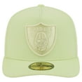thumbnail image 2 of Men's New Era Light Green Las Vegas Raiders Color Pack A-Frame 59FIFTY Fitted Hat, 2 of 6