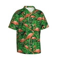 thumbnail image 2 of Haiem Flamingo Printed Hawaiian Shirt for Men - Men’s Casual Beach Summer Shirts - Stretch Fabric with Modern Fit-X-Large, 2 of 9