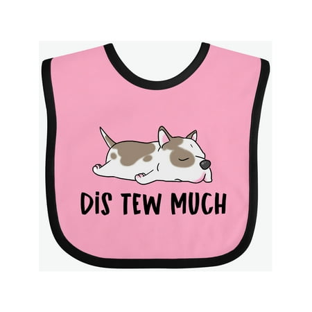 

Inktastic Napping Dis Tew Much Pit Bull Spots Gift Baby Boy or Baby Girl Bib