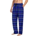 thumbnail image 3 of Xcmzpl Men's Plaid Pjs Pants Drawstring Elastic Waist Flannel Pajama Bottoms Casaul Baggy Sleep Pants Cottom Loungewear with Pocket, 3 of 7