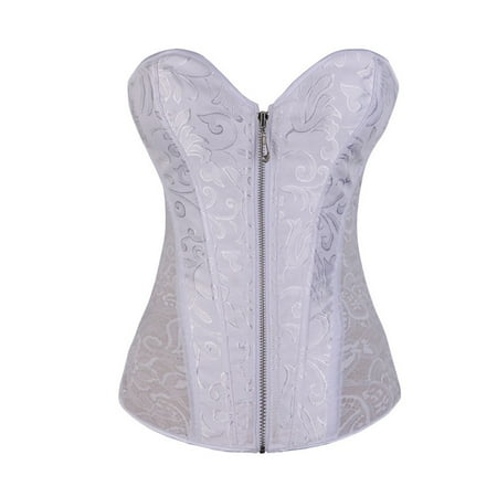 GZWYHT Lingerie for Women Clearance Babydoll Lingerie Women Underbust Zipper Bandage Waist Trainer Corsets Shapewear Body Shaper Mesh Lingerie Women S Lingerie  Sleep & Lounge  White XXL