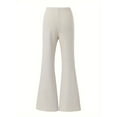 thumbnail image 4 of Casual Yoga Flared Straight Leg Butt Lifting Pants ( Ivory White,L), 4 of 5