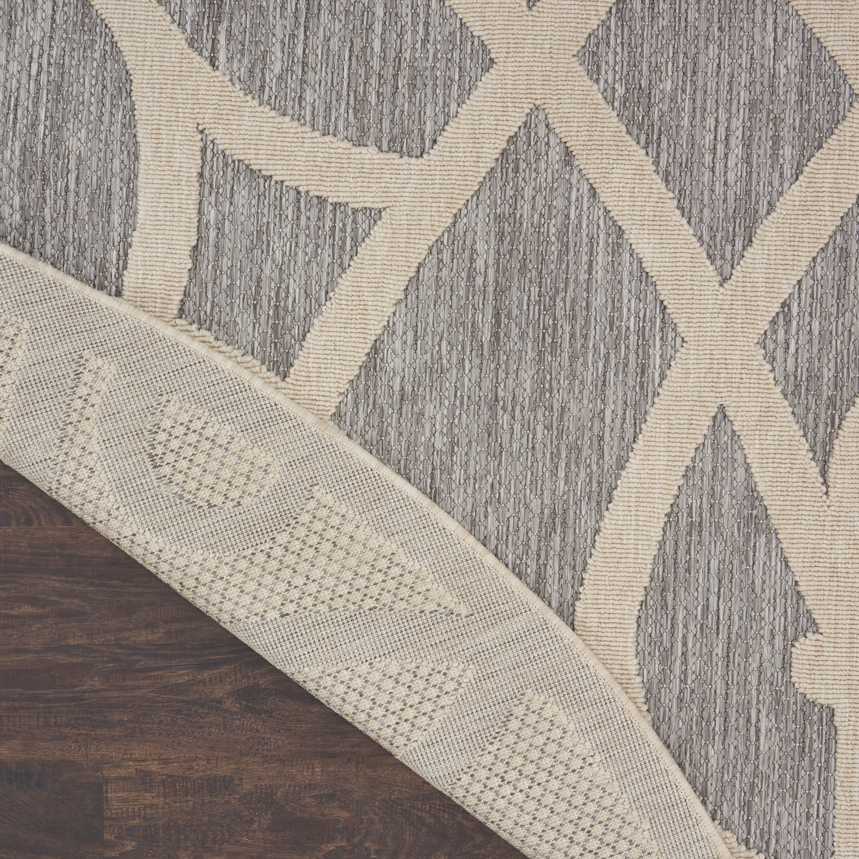 Nourison Palamos Indoor/outdoor Casual Contemporary Grey Area Rug