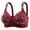 Wine, variant on Ahuyic Summer Womens Bras,Plus Size Bras for Women,Women's Large Size Adjustable Push-Up Breathable Full Cup Bra Without Wires