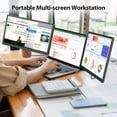 thumbnail image 2 of APILDELLA 14 Triple Monitor Portátil para Laptop, Extensor de visualización Triple para Laptop FHD 1080P USB C HDMI, Expandedor de Pantalla Plug-Play para Mac/Windows para portátils 13-17.3, 2 of 5