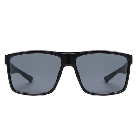 Minimalist Black Narrow Frame Square Sunglasses - Dark Lens UV Protection Daily Office Eyewear