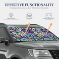 thumbnail image 4 of Windshield Sun Shade, Colorful Tie Dye Stained Glass 2 Foldable Car Sun Shade Windshield for Front, 2 Pieces, 4 of 7