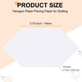 thumbnail image 2 of 200 Count Hexagon Paper Piecing Paper for Quilting, 0.75-Inch English Paper Piecing Templates, Foundation Paper Pieces Patchwork Supplies, 2 of 6