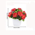 thumbnail image 3 of Artificial Peach Flower Decoration Fake Flower Small Potted Home Decoration Artificial Green Desktop Ornament Decoration, 3 of 6