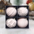 thumbnail image 4 of 4 piezas de adornos de bolas de Navidad Strade Fareast Limited decoración artesanal de Navidad 10 cm Beige, 4 of 6