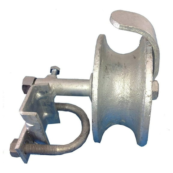 Rolling Gate Track Wheel for Sliding Chain Fence Heavy Duty Cast Iron Wheel with Galvinized coating, Rear with Hardware