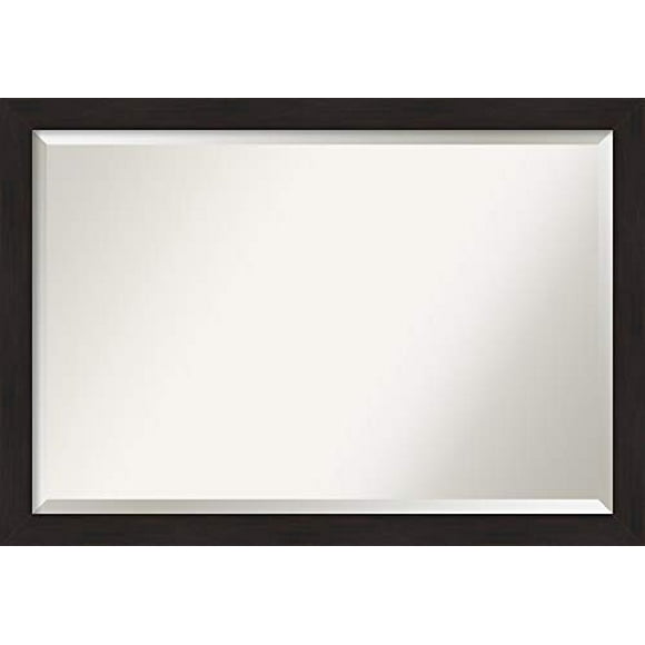 Amanti Art Framed Vanity Mirror | Bathroom Mirrors for Wall | Furniture Espresso Narrow Mirror | Wall Mounted Mirror | Large Mirror | 27.50 x 39.50 in.