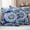 Gray Blue Mist Blue, variant on Spring Rose Flower Outdoor Waterproof Pillow Covers, Nature Aesthetics Botanical Blossom Decorative Square Throw Pillowcase Sofa Cushion Sham for Patio/Couch/Chair, 24"x24" 2 Pack