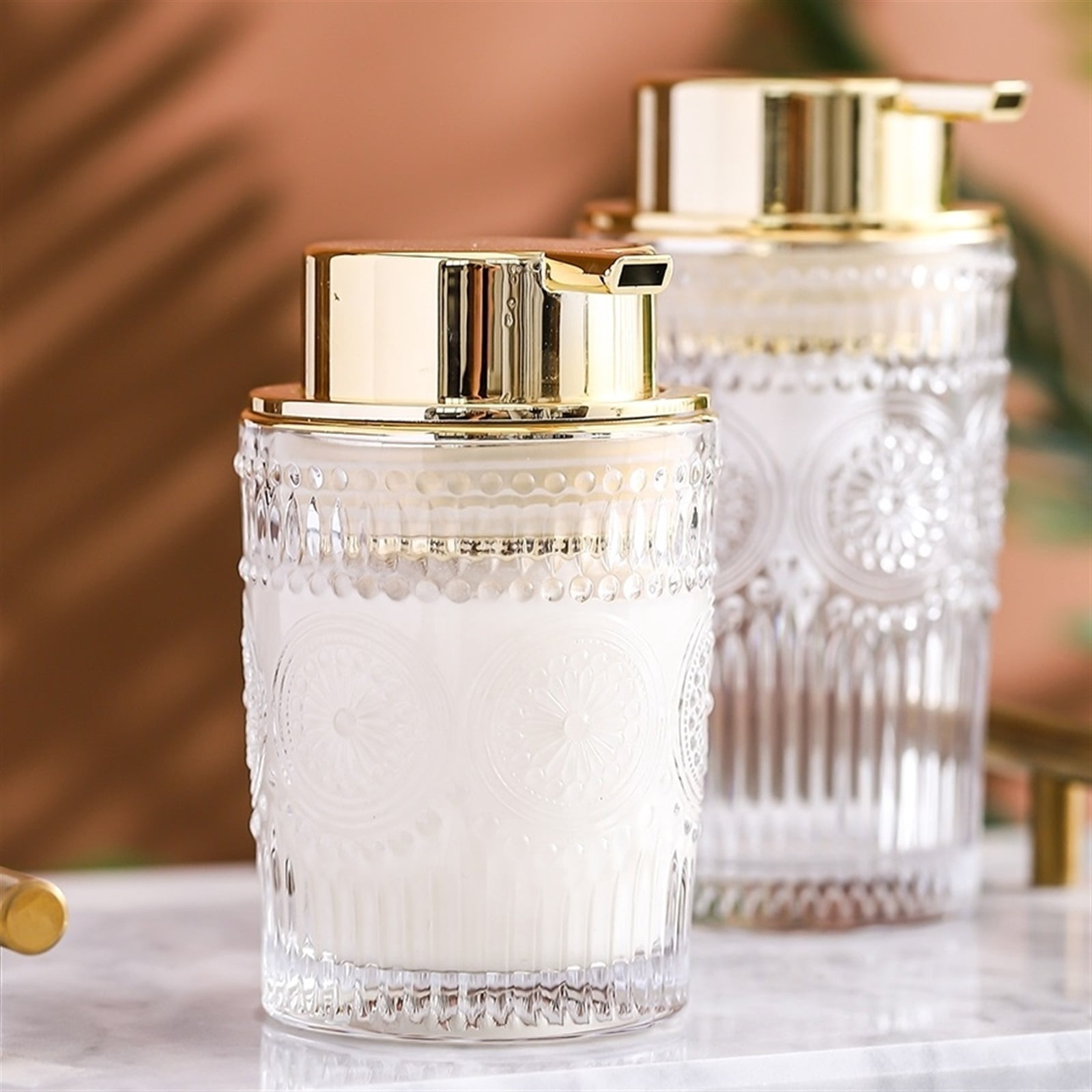 Glass Soap Dispenser Multipurpose Soap Dispenser Easy to Clean Glass Soap Pump Dispenser Ideal for Bath and Bathroom