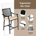 thumbnail image 2 of Topbuy 4 Piece Patio Bar Height Chairs Outdoor Bar Steel W/ High-Density Seat Cushions Cozy Footrest Heavy-Duty Steel Frame Outside Bar Chair, 2 of 6